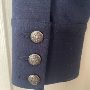 INC International Concepts Navy Blue Jacket with Button Detail
